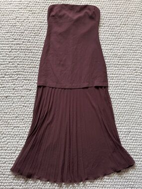 Anthropologie | Dresses | Anthropologie Bhldn Mia Strapless Satin Column  Maxi Dress | Poshmark
